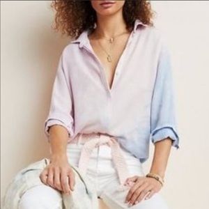 Cloth and Stone Ombré Button down shirt Size M